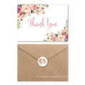 Custom Greeting Card Floral Thank You Cards With Envelopes